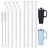 Glass Drinking Straws 8 Pcs Sturdy Reusable Glass cover
