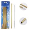 Stainless Steel Metal Straws 4 Pcs Sturdy demo 2 cover