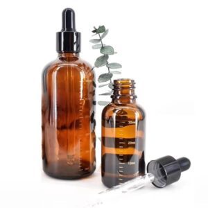 Amber Glass Bottle With Dropper 1Pcs Fine Glass 5ml - 100ml cover-min