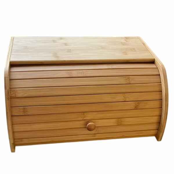 Bamboo Bread Bin 1Pcs Stoic Roll Top Bread Box cover