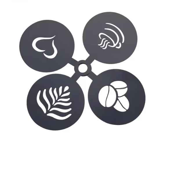 4Pcs Stencils Black