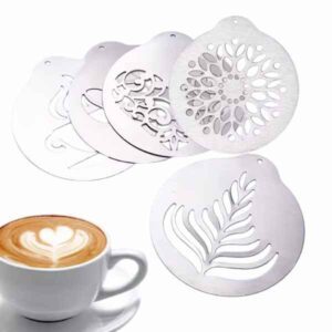 Coffee Art Stencils 4-5-6Pcs Fine Stainless Stencils cover