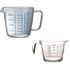 Glass Measuring Jug Pyrex 1Pcs Sturdy Glass 250ml - 500ml cover-min