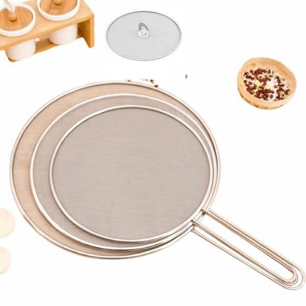 Oil Splatter Screen 1Pcs 3Pcs Fine Sturdy Stainless cover-min