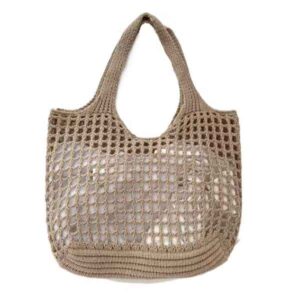 Tote Crochet Bag 1Pcs Fine Beach Crochet Tote cover Khaki tote
