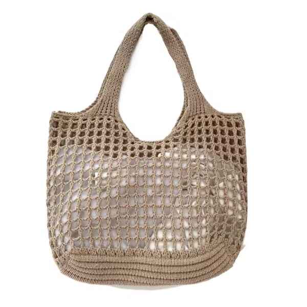 Tote Crochet Bag 1Pcs Fine Beach Crochet Tote cover Khaki tote