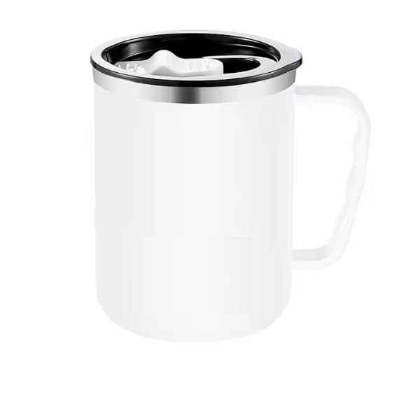 White 500ml With handle + Lid 1pcs