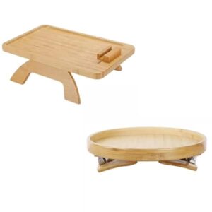 Wooden Sofa Arm Table 1Pcs Sturdy Round or Rectangle cover-min
