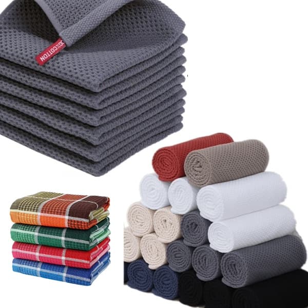 Cotton Tea Towel 4 6Pcs Fine Cotton Dish Clothes cover-min