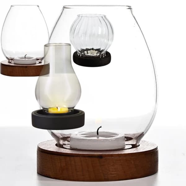 Candle Holders Glass Hurricane 1Pcs Elite Glass cover -min
