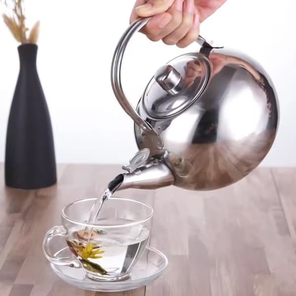Stainless Steel Teapot With Infuser 1L Elite Teapot 3 Stainless Steel Teapot With Infuser 1L Elite Teapot demo -min