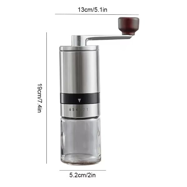 Coffee Grinder Hand Held Elite Grinder 1Pc 9 6 gears dimension -min